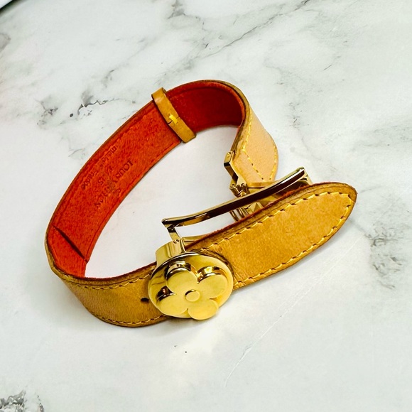 EUC Louis Vuitton Vachetta Leather Monogram Millennium Wish Bracelet - Picture 9 of 11